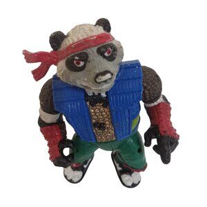 Playmates Toys TMNT Panda Khan Action Figure1990 No Weapons Blue Red Vintage